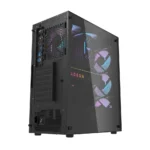 darkFlash DK352 ATX PC Gaming Case - Black - 4x ARGB Fans Pre-Installed - Image 2
