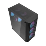 darkFlash DK352 ATX PC Gaming Case - Black - 4x ARGB Fans Pre-Installed - Image 7