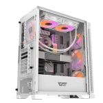 darkFlash DK361 Hexagon Mesh ATX PC Case - White - Image 2