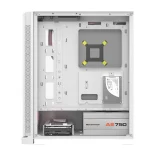 darkFlash DK361 Hexagon Mesh ATX PC Case - White - Image 5