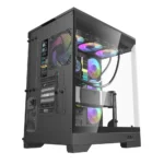 darkFlash DQX90 LUXURY Gaming Desktop PC Mid Tower Gaming Case - 4x ARGB Fans Pre-Installed - Image 7
