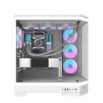 darkFlash DQX90 LUXURY Gaming Desktop PC Mid Tower Gaming Case White - 4x ARGB Fans Pre-Installed - Image 2
