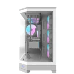 darkFlash DQX90 LUXURY Gaming Desktop PC Mid Tower Gaming Case White - 4x ARGB Fans Pre-Installed - Image 4