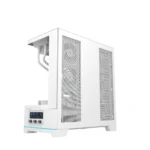 darkFlash DY451 Pro Tempered Glass ATX PC Case, 2x USB 3.0, 1x Type-C, Four-Level Cooling System, Adjustable Fan Speed, Temperature Display, 1x Pre-Installed ARGB LCD Display Fan - White - Image 6