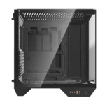 darkFlash DY470 Tempered Glass ATX PC Case, Three-sided Glass Panel View, 2x USB 3.0, 1x Gen 2 Type-C, Horizontal and Vertical PCIE Slots, Dual 360mm Radiators Support, Back-connect Motherboard Compatible - Black - Image 4