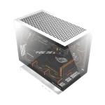 darkFlash FLOATRON F1 Micro-ATX Mid-Tower PC Gaming Case, Pre-installed 6x ARGB Fans - White - Image 2