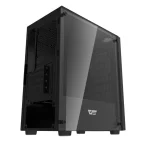 darkFlash M305 Micro-ATX Tempered Glass PC Case w/ 3x ARGB Fans Pre-Installed - Black - Image 2