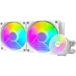 darkFlash Radiant DC 240 AIO Liquid CPU Cooler, 240mm - White