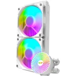 darkFlash Radiant DC 240 AIO Liquid CPU Cooler, 240mm - White - Image 2