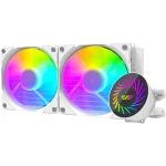 darkFlash Radiant DCS 240 AIO Liquid CPU Cooler, 240mm - White
