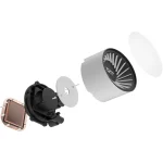 darkFlash Radiant DCS 240 AIO Liquid CPU Cooler, 240mm - White - Image 6