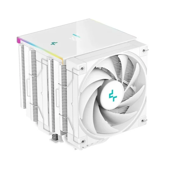 DeepCool AK620 Digital Display CPU Air Cooler, 6 Copper Heat-Pipes Dual Tower with 120mm PWM 1850RPM 68.99CFM Each for Intel - White