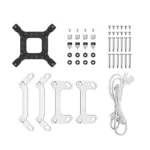 DeepCool LD360 360mm Liquid Cooler 5th Gen Pump 3400 RPM AIO Real-time CPU Status Screen Anti-Leak Tech with ARGB Fans and Dual Gradient Halo Effect Mirror, White - Image 5