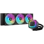 DeepCool LE360 V2 360mm Liquid Cooler Anti-Leak Tech with ARGB Fans and Frosted Elegant Pump Design, Black