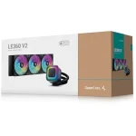 DeepCool LE360 V2 360mm Liquid Cooler Anti-Leak Tech with ARGB Fans and Frosted Elegant Pump Design, Black - Image 6
