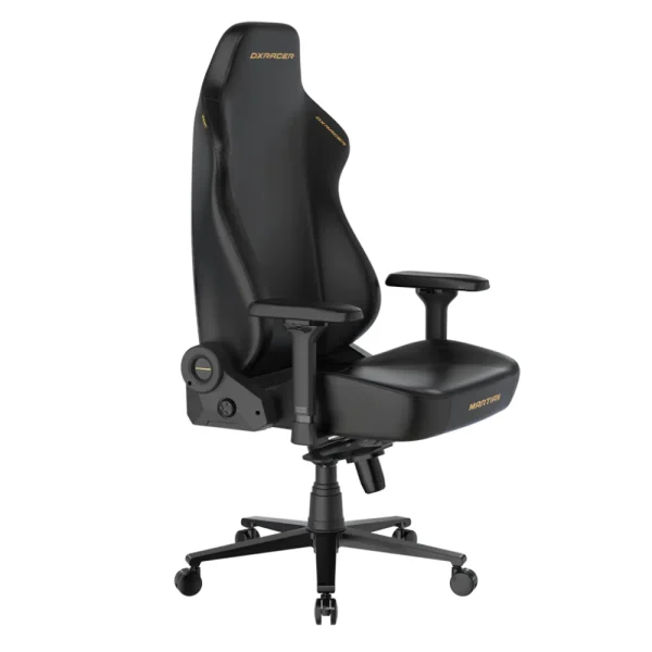 DXRacer Martian Series Electric Gaming Chair (EPU Leatherette/Size L), w/ Magnetic Headrest - Black - GC/LMT24LTA/N