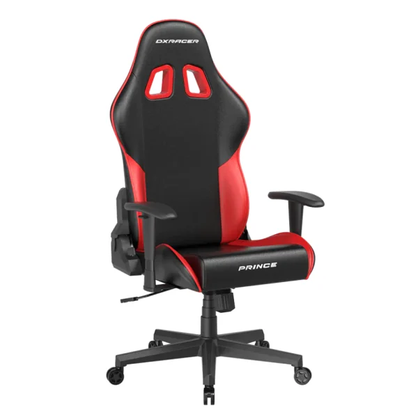 DXRacer Prince Series Gaming Chair (PVC Synthetic Leather/Size L) - Black/Red - GC/LPF24LTC/NR