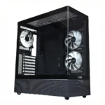 EASE EC123B Tempered Glass Gaming Case - Black - Image 2