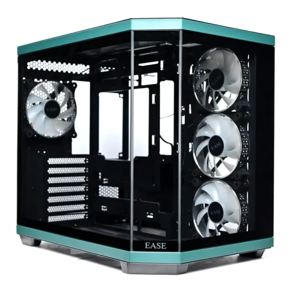 EASE EC124B Pro Tempered Glass Gaming Case - 4 ARGB Fans Pre-Installed