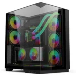 EASE EC125 Glass Case - Black - 5 Infinity ARGB Fans Pre-Installed