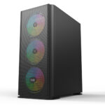 EASE EC144B Tempered Glass ARGB ATX Gaming Case - 4 140mm ARGB Fans Pre-Installed - Image 3