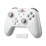 EasySMX X05 Wireless Controller for PC/Android/Steam Deck - Bluetooth Controller Gamepad with Hall Effect Joysticks and Trigger, Turbo, Rumble Vibration and RGB Lighting - Oyster White