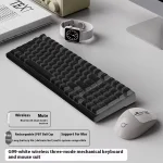 EWEADN G99 Wireless Mechanical Gaming Keyboard, Tri-mode Connectivity, 98%, RGB Backlit, ABS Keycaps (Blue Axis Switch, Dark Knight Black)