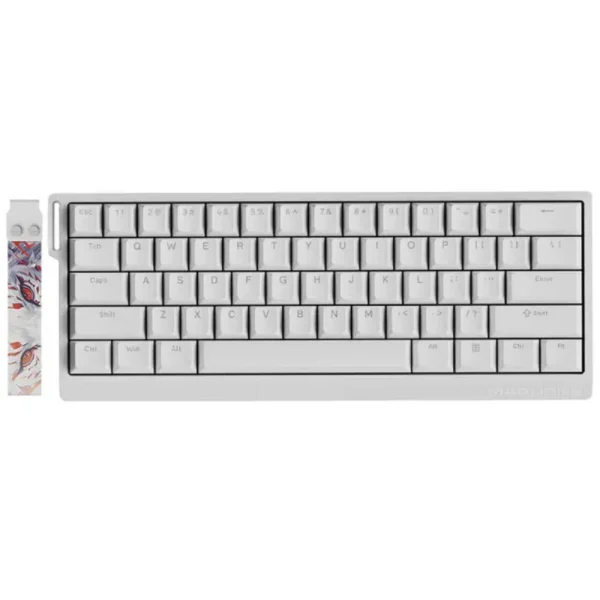 FGG MADLIONS MAD60 HE 8K Magnetic Switches Mechanical Keyboard, Hall Effect, Rapid Trigger, Wired, ABS Case, Hot-Swappable, Aluminum Plate, 8000Hz, 0.125ms Latency, Custom 65% Layout, Web Driver, Windows/macOS/Linux, Magnetic Amber Switch - Basic White