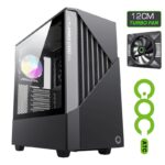 GAMEMAX Contac COC BG Tempered Glass ATX Mid Tower Computer Case - Black/Grey
