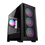 GAMEMAX DEFENDER MESH Micro-ATX GAMING PC CASE - 4 ARGB Fans Pre-Installed
