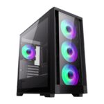 GameMax Defender TG Micro-ATX Gaming PC Case - 4 ARGB Fans Pre-installed