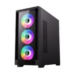 GameMax Defender TG Micro-ATX Gaming PC Case - 4 ARGB Fans Pre-installed - Image 2