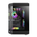 GameMax HYPE Premium Mid-Tower ATX PC case - Black - 3 ARGB Fans Pre-Installed - Image 3
