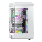 GameMax HYPE Premium Mid-Tower ATX PC Case - White - 3 ARGB Fans Pre-Installed - Image 3