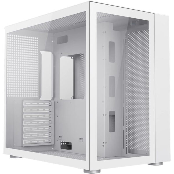 GameMax Infinity HW Mid-Tower ATX PC Gaming Case, Tempered Glass Side Panel - White