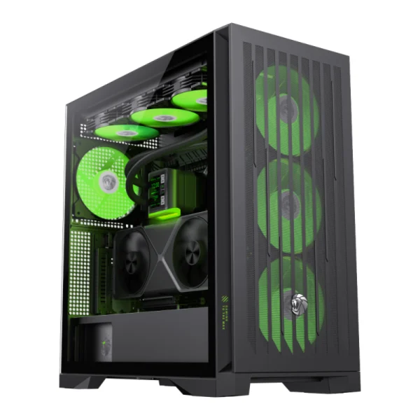 GameMax LEADER 2 BK Mid Tower Gaming Case - Black