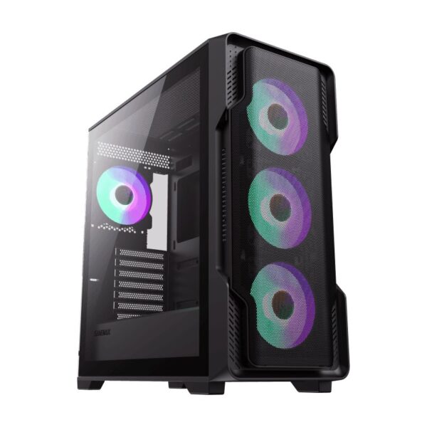 GAMEMAX Siege Tempered Glass ATX Mid Tower Computer Case - Black