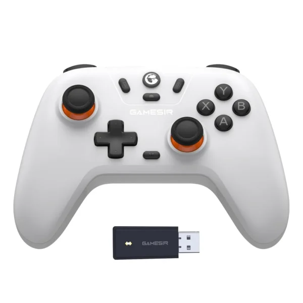 GameSir Nova Lite 2.4g Wireless Controller for Windows PC, iPhone, Android, Switch & Steam Deck, Bluetooth Controller Gamepad with Hall Effect Trigger, Turbo, Rumble Vibration - Stellar White