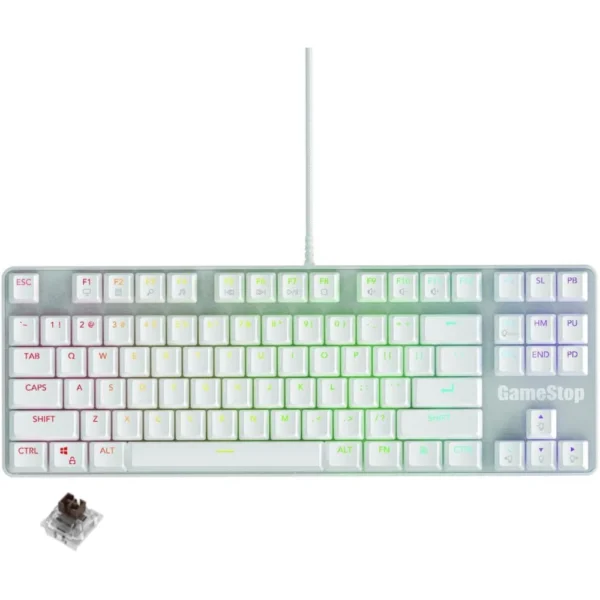 GameStop GS-200 FPS Sniper Wired Mechanical Keyboard White - Otemu Brown Switches