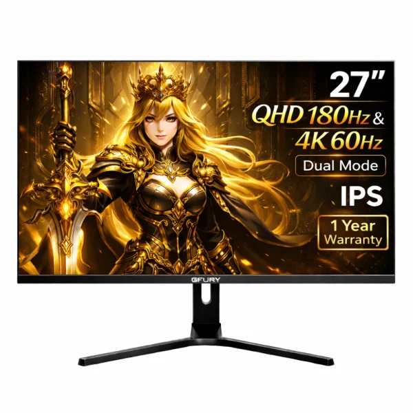 GFURY GF-27 DOMINION 27in Dual Mode QHD 180Hz/4K 60Hz IPS LCD Gaming Monitor