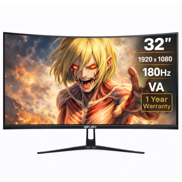 GFURY GF-32C TITAN PRO 32in FHD 180Hz VA LCD Curved Gaming Monitor