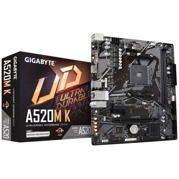Gigabyte A520M K (rev. 1.0) Ultra Durable AMD Motherboard