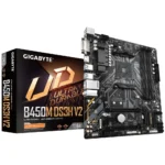 GIGABYTE B450M DS3H V2 (rev. 1.x) Micro-ATX DDR4 Motherboard, Supports Ryzen 5000/3000/2000/1000/Athlon Series AMD Processors