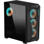 GIGABYTE C301 GLASS E-ATX Mid Tower PC Gaming Case, Tempered Glass, USB Type-C, 4x ARGB Fans Pre-Installed - Black - Image 2