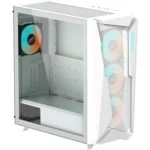 GIGABYTE C301G Glass, Mid Tower PC Gaming Case, Tempered Glass, USB Type-C, 4X ARBG Fans Pre-Installed - White - Image 2