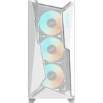 GIGABYTE C301G Glass, Mid Tower PC Gaming Case, Tempered Glass, USB Type-C, 4X ARBG Fans Pre-Installed - White - Image 3