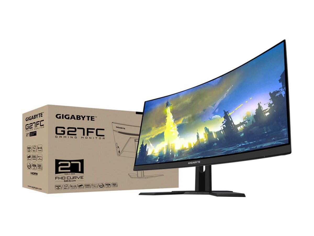 Gigabyte G27FC A-EK 27in 165Hz 1080p Curved Gaming Monitor - Image 3