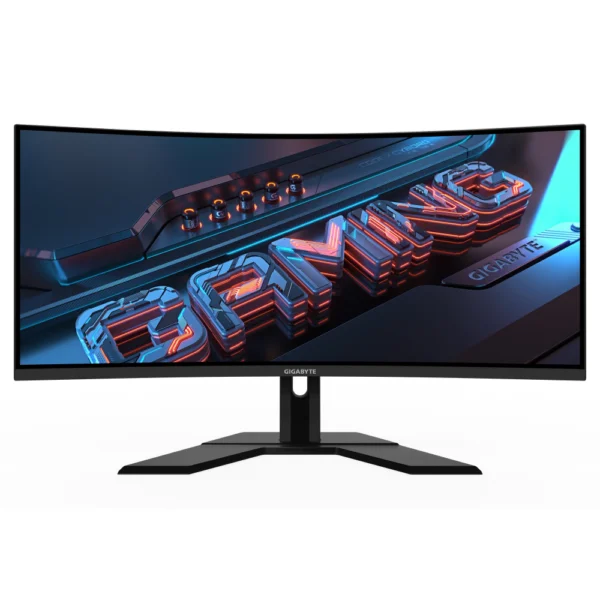 Gigabyte G34WQCP-EK WQHD 180Hz 34in VA Curved Gaming Monitor, 1500R, 1ms (MPRT), VESA Display HDR400, Adaptive-Sync/FreeSync Premium, 2x HDMI 2.0/2x Displayport 1.4