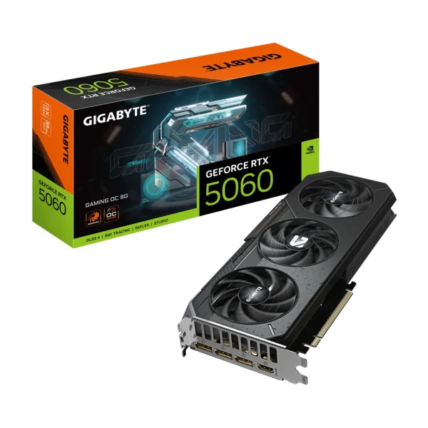 GIGABYTE GeForce RTX 5060 GAMING OC 8G Graphics Card, PCIe 5.0, GDDR7, GV-N5060GAMING OC-8GD