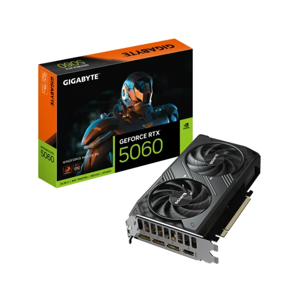 GIGABYTE GeForce RTX 5060 WINDFORCE MAX OC 8G Graphics Card, PCIe 5.0, GDDR7, GV-N5060WF2MAX OC-8GD